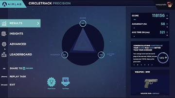 Aim Lab - Circletrack Precision - High Score 118K