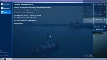 Creating a certificate in the ADMIRALTY e-Nautical Publications v1.3 Reader
