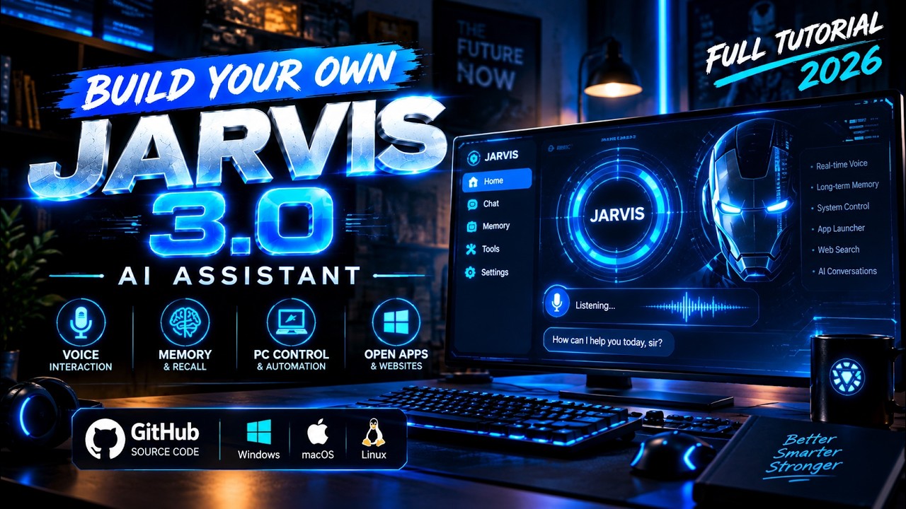 J.A.R.V.I.S voice memory PC control tutorial