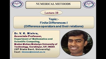 Finite Differences-I (Difference operators and their relations)