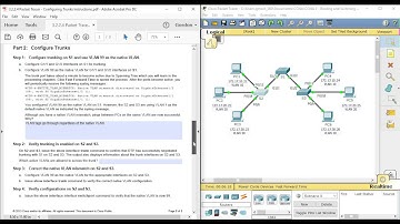 3.2.2.4 Packet Tracer - Configuring Trunks