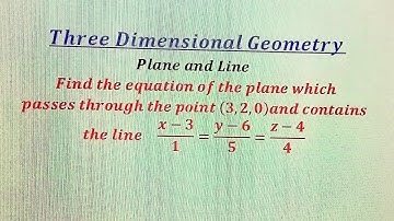 How to find the Equation of a Plane under given conditions