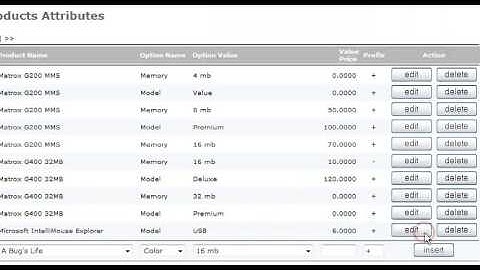 How to setup Product Attributes in osCommerce