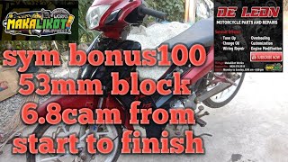 sym bonus 100 53mm block 6.8 cam