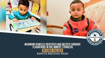 MAXIMUM VEHICLES IDENTIFIED AND RECITED THROUGH FLASHCARDS IN ONE MINUTE (TODDLER)