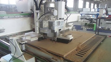 Acctek ATC router with full furniture production line solution test video 2