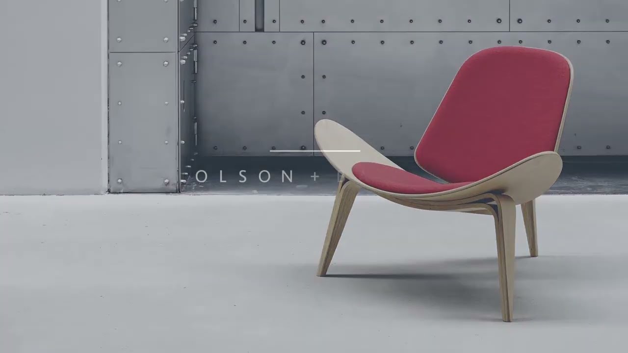 CarlHansen & Son CH07 Hans J. Wegnerデザイン CH07 Shell Chair, Oiled oak, Leather white | Carl Hansen & Søn