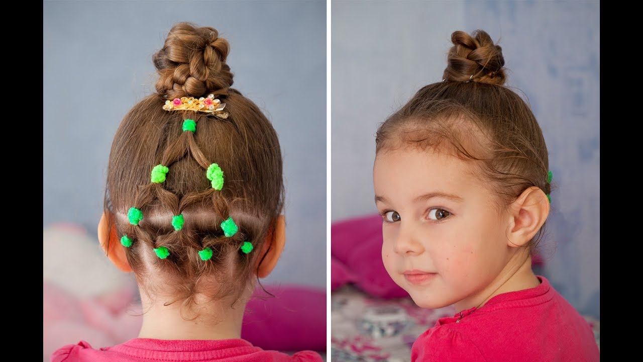 How To Christmas Tree Hair Easy natural hairstyles YouTube