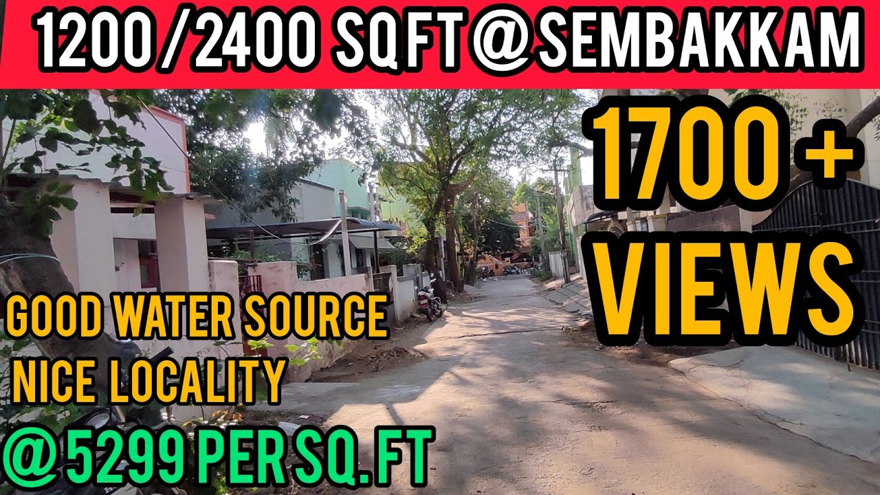 1200 SQ.FT PLOT IN SEMBAKKAM FOR SALE ( IN TAMBARAM CORPORATION LIMIT