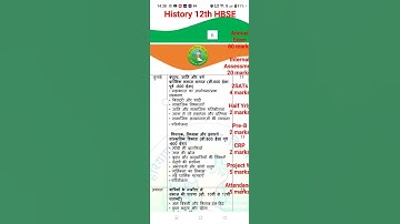 history class 12 syllabus haryana board 2023-24 hbse pre board annual exam by Vijay kumar #preboards