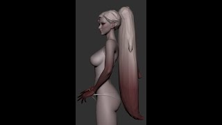 Necromancer pinup girl WIP