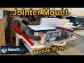 Stow Away Jointer Mount for a Bench-Top Jointer; a different approach to small machine storage. Stow Away Jointer Mount for a Bench-Top Jointer; a different approach to small machine storage.