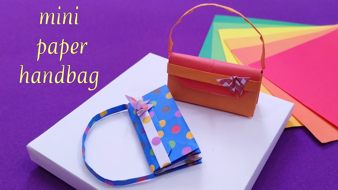 Easy Origami Handbag 👜 How to make Paper Bag DIY paper craft ideas YouTube