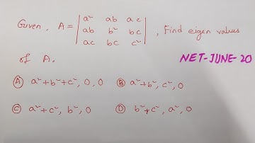 Matrix Eigen Value Question CSIR NET JUNE 2020 PHYSICAL SCIENCES || SAMIUL ISLAM