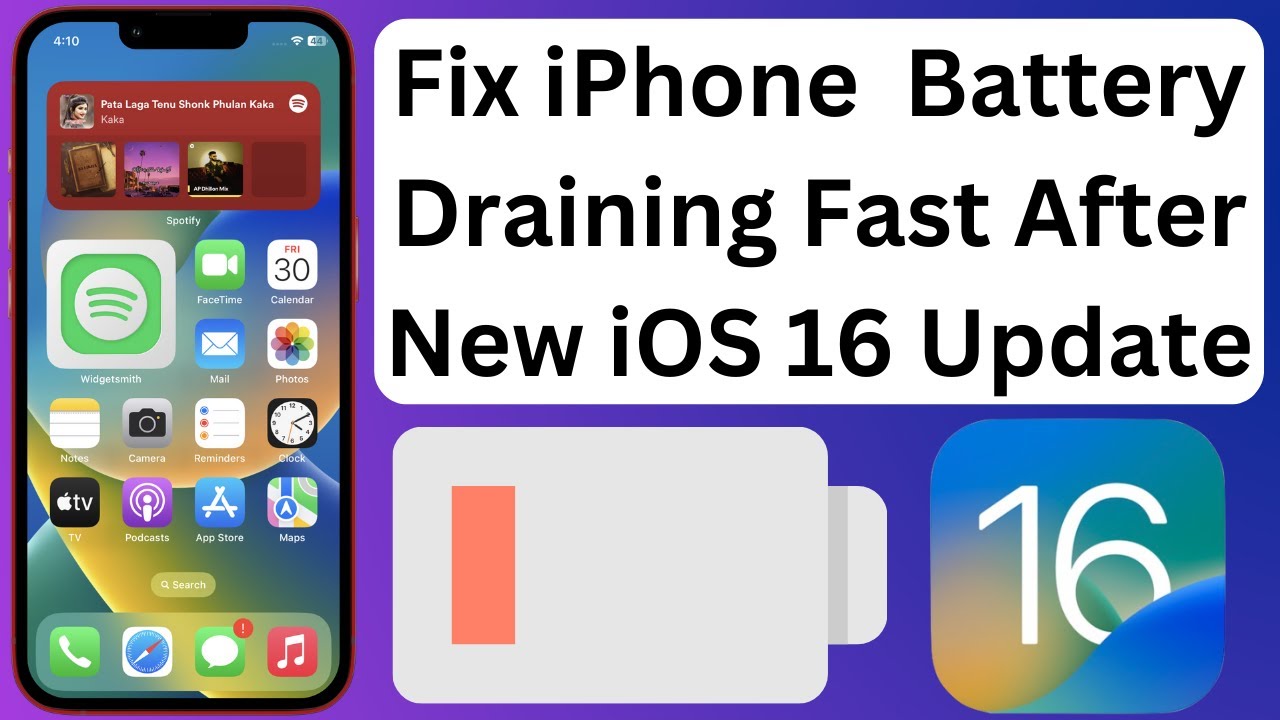 how-to-fix-iphone-battery-draining-fast-after-new-ios-16-update-youtube