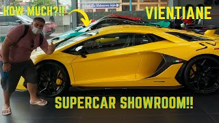 Vientiane Drive Around + Supercar Showroom + Cheap Eat | Laos