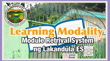 Learning Delivery Modality sa Lakandula Elementary School