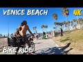 [4k] Venice Beach to Santa Monica Pier - Sunday Bike Ride January 2021 | #venicebeach