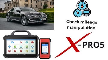 HOW TO CHECK REAL KM AND DID ODOMETER IS MANIPULATION SKODA SUPERB  LAUNCH X431 XPRO 5 PAD 7 LINK