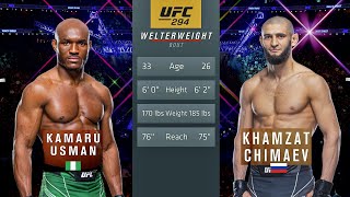 UFC 294: Kamaru Usman vs. Khamzat Chimaev Full Fight