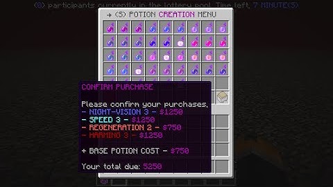 PotionCreation - a Minecraft plugin preview.