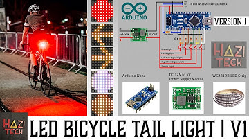 DIY LED Bicycle / Bike Tail Light | Animated Bike Safety Light | Arduino LED Matrix Light
