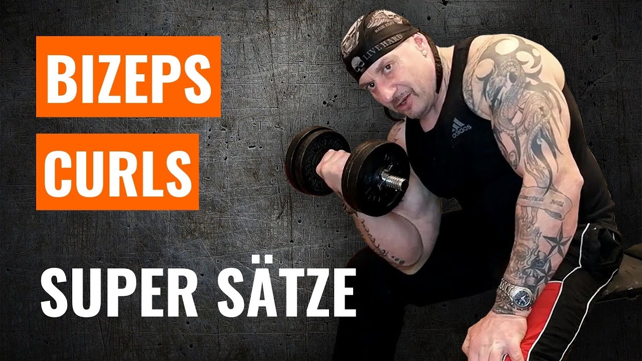 Bizeps Curls mit Kurzhanteln als Super Sätze! YouTube