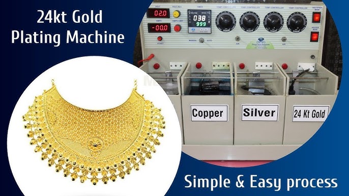 Gold plating machine #Goldplating on brass jewelry #Electroplating plant  #Gold Machine for silver 