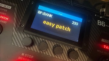 Simplified patch creation on the Zoom B6