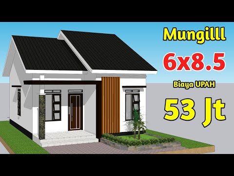 Simpel, Ruangannya Banyak, TETEP LEGA!! Desain Rumah Minimalis Sederhana 6x8 Meter 2 Kamar Tidur