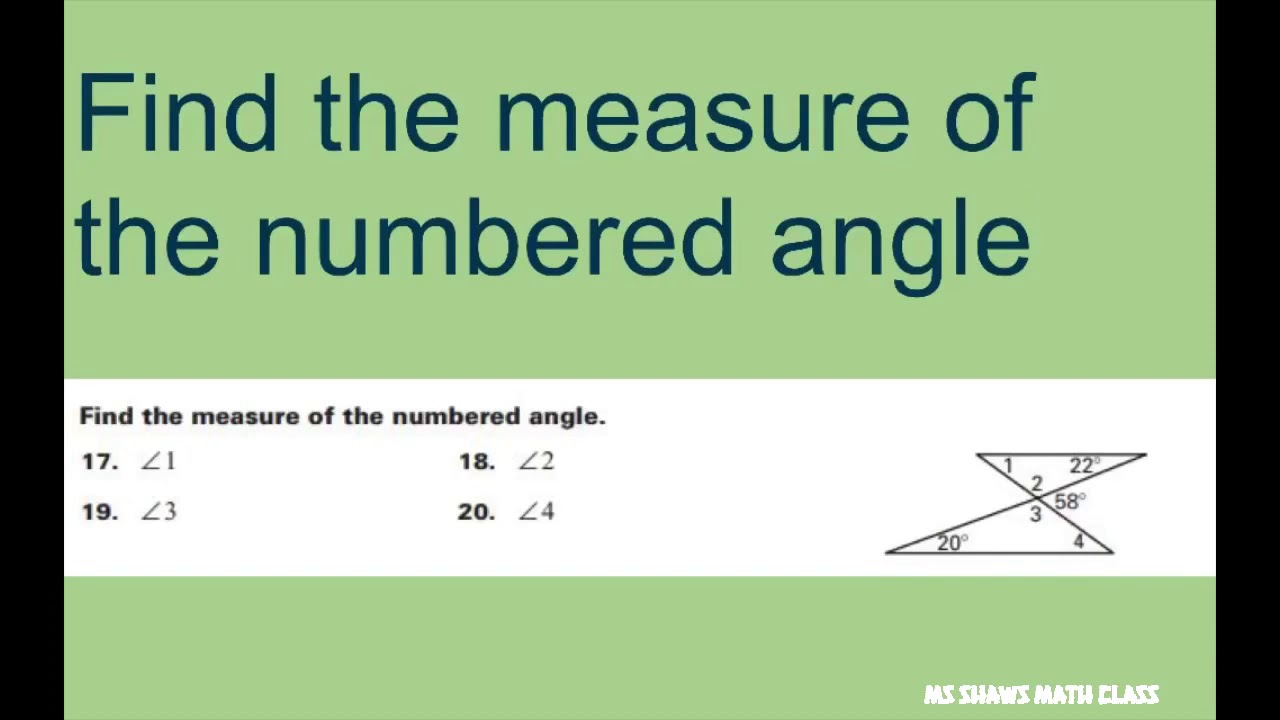 find-the-measure-of-numbered-angles-exterior-angles-theorem-triangles-youtube