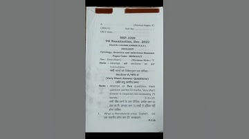 CCSU Meerut | BSC 1st Sem | Major Subject | Zoology (B050101T) | NEP 2020 | PYQs | Paper  | 2022 |📚✨