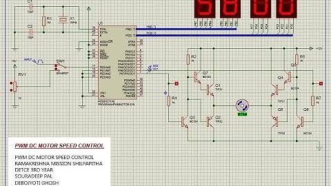 PWM DC Motor Speed Control Project Proteus Simulation | Ramakrishna Mission Shilpapitha DETCE 2021