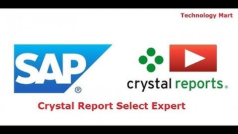 Select Expert in SAP Crystal Reporting