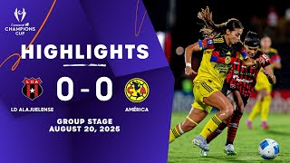 Ld Alajuelense Vs América 202526 Concacaf W Champions Cup Group Stage
