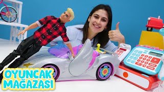 Çocuk videoları! Oyuncak mağazası - Ken Barbie için yeni araba satın alıyor!