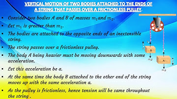 9 Physics| Chapter 3|Tension and Acceleration in String| Vertical Motion of Two Bodies|Example 3.4