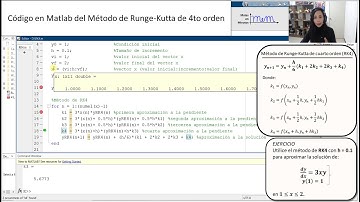 Runge-Kutta de 4to orden en Matlab