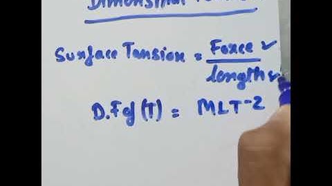 Dimensional formula of surface tension with trick #shorts #youtubeshort #navbodhteacher