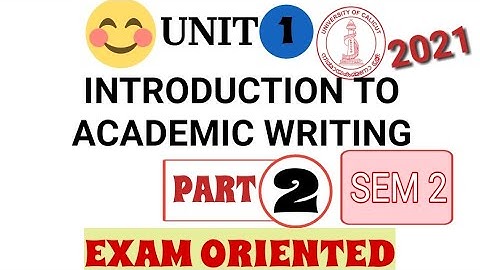 calicut university| 2nd sem| ACADEMIC WRITING |1st chapter |Introduction to Academic writing |