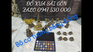 5/10/2023 Đồng đồ xưa - bộ cờ tường đồng nguyên khối - cá kim long