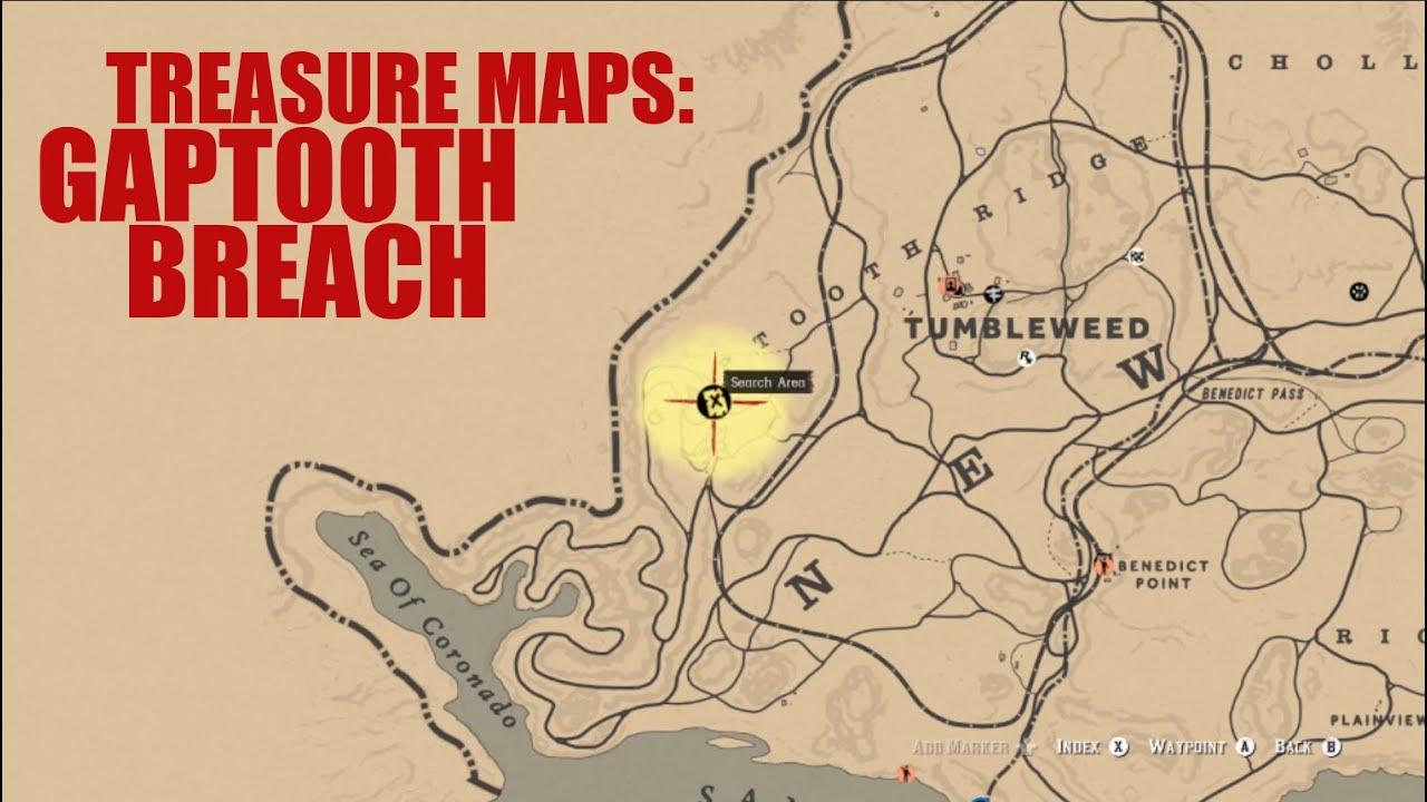TREASURE MAPS: Gaptooth Breach - Dead Treasure Map Locations - YouTube