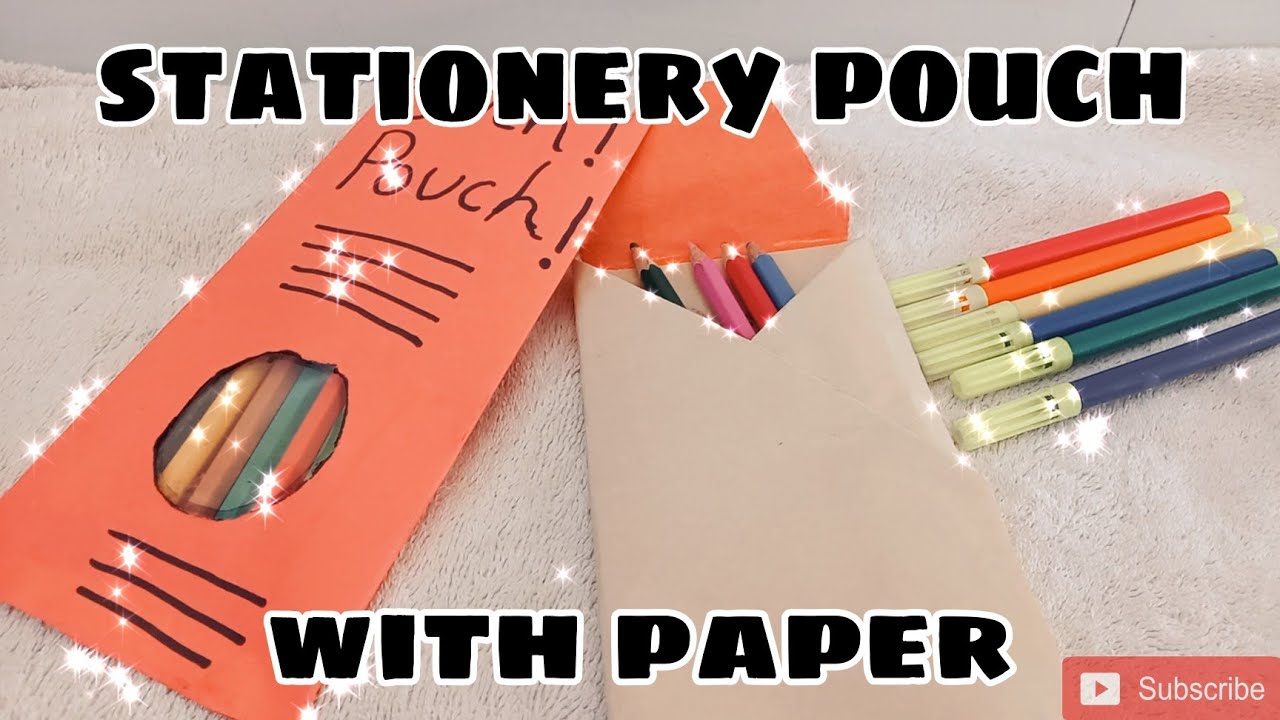 Easy stationery pouchWith paper Cuts_4_craft.. YouTube