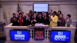 Winners of the 2011 Siemens Competition in Math, Science & Technology rings the NYSE Closing Bell