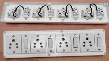How to make an extension box | 4 Sockets+4Swithes box wiring | Trending Extension box wiring