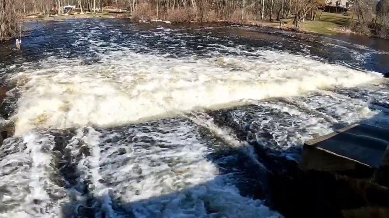 Hesperia,mi dam dam water michigan fish scenery h20 concrete 