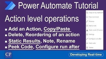 Power automate tutorial Copy, Paste, Delete, Static Results and Peek Code