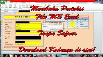 Membuka proteksi file excel lupa pasword