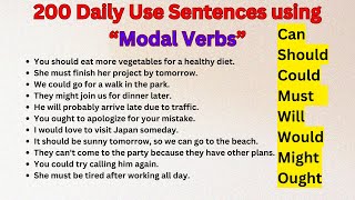 Mastering Modal Verbs | 200 Daily Use Sentences with Modal Verbs