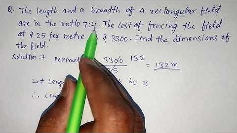 The length and the breadth of a rectangular field are in the ratio 7:4 the cost of fencing the field